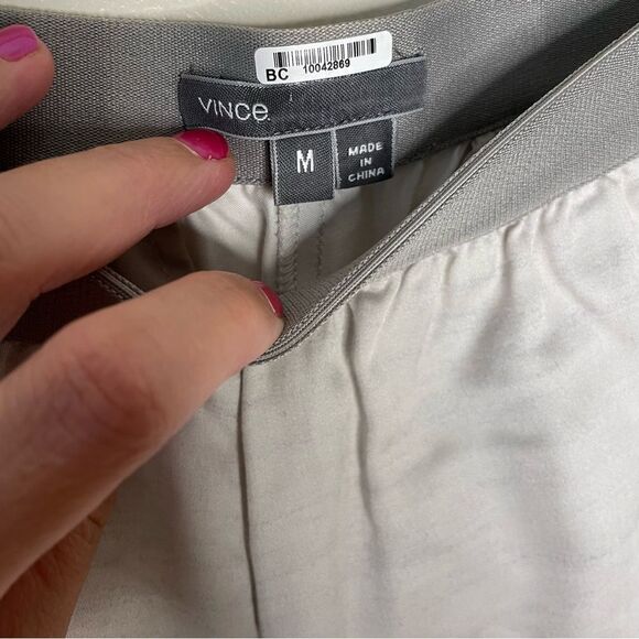 Vince Pants Jogger Soft Silky Pull On Modal Light Heathered Gray Size Medium - Picture 4 of 8
